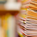 Stock photo of a stack of magazines 