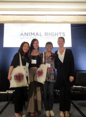 Group photo of Isha Datar, Natalie Rubio, Erin Kim, and Sherrie Tullsen-Chin 