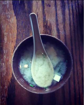 Photo of a bowl of miso soup