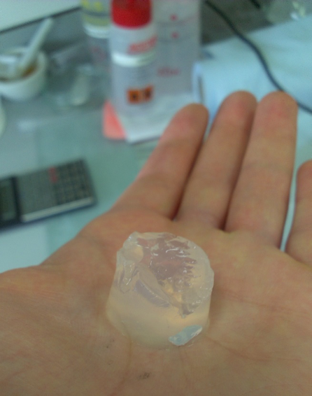 looks like a small round transparent jelly 