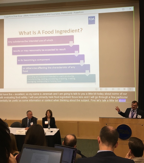 During the FDA Presentation slide show