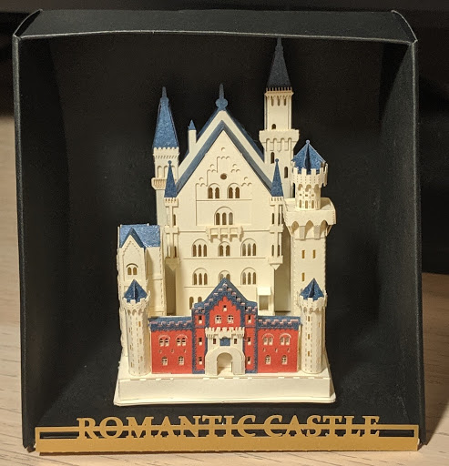 a tiny model castle built by Alexis