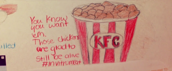 KFC cultured meat drawing